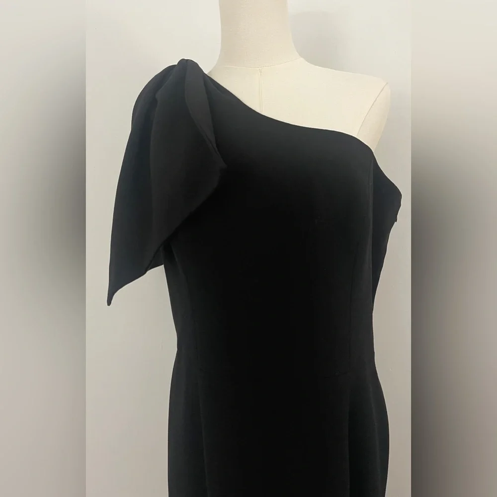 Dress the Population Tiffany One-Shoulder Midi Dress Black Size XL - Picture 6 of 14